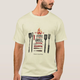 Licens till Grill - Flame On, Chef Edition T Shirt