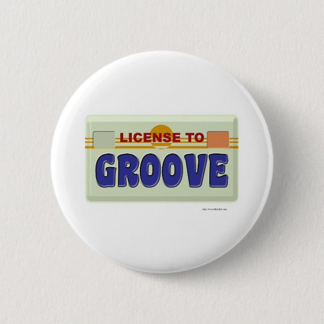 Licens till Groove Roligt Logotyp Party Design Knapp (Framsida)
