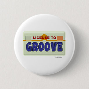 Licens till Groove Roligt Logotyp Party Design Knapp