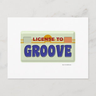 Licens till Groove Roligt Logotyp Party Design Vykort