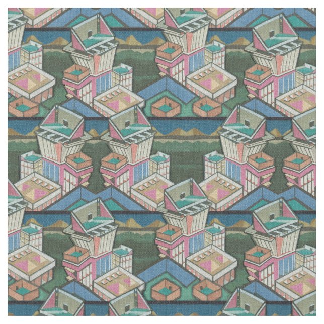 Licensallsorters 3D-kollage in suede Tyg (Närbild)