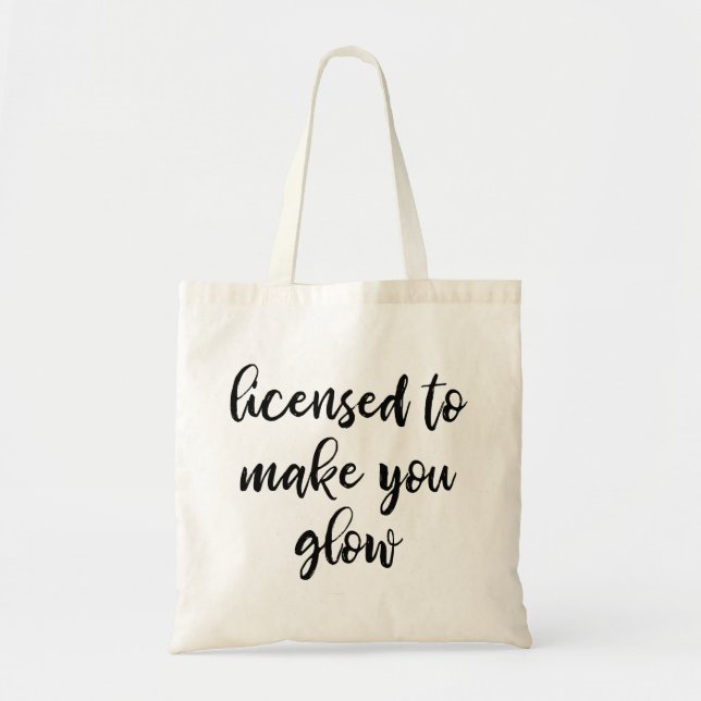 Licensed Esthetician Tote Bag Tygkasse (Framsidan)