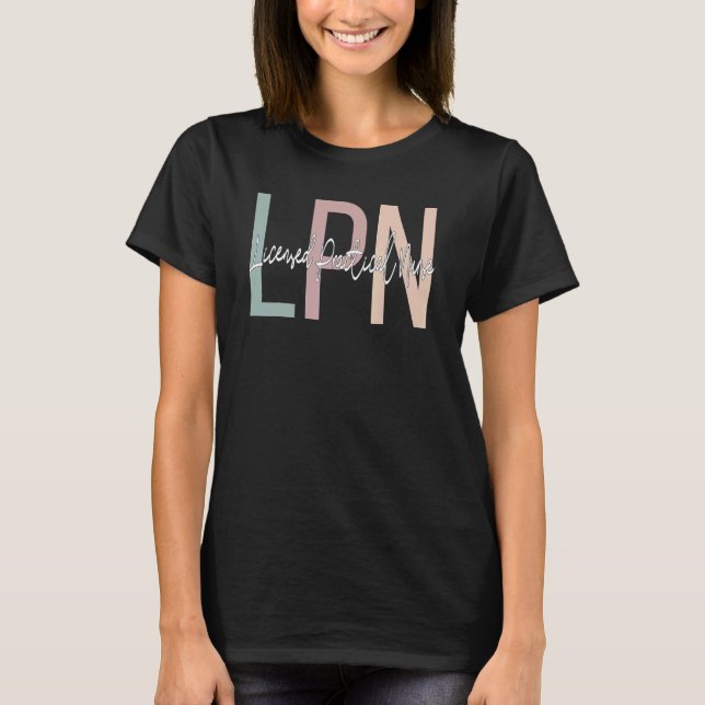 Licensed Practical Nurse Boho Lpn Nurse T Shirt (Framsida)