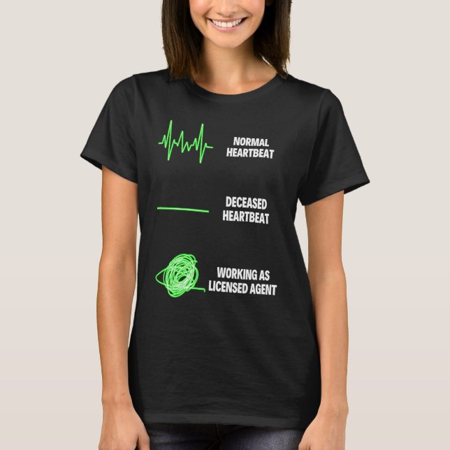 Licensierad Agent Worker Insurance Agent Agent T Shirt (Framsida)