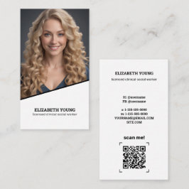 Licensierad Anpassningsbar för Social Worker-fotot Visitkort