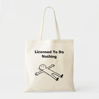 Licensierad Att Göra Ingenting Rolig Stickfigur Tygkasse