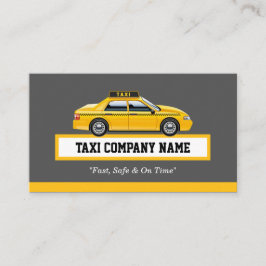 Licensierad chaufför för sockel - Gult Taxi Visitkort