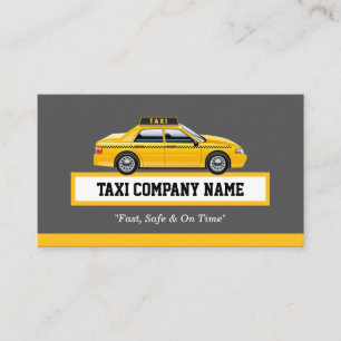 Licensierad chaufför för sockel - Gult Taxi Visitkort