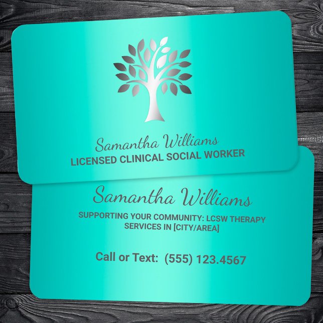 Licensierad Clinical Social Worker Visitkort (Licensed Clinical Social Worker Business Cards)