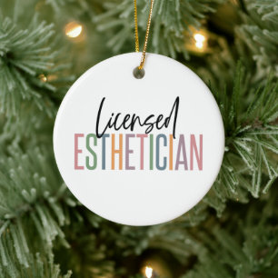 Licensierad estetiker-kometolog Beautician Julgransprydnad Keramik