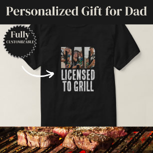Licensierad för att grilla rolig pappa t shirt