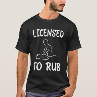 Licensierad för att rub Lmt Therap, som använder n T Shirt