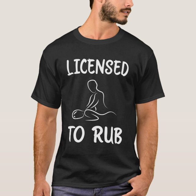 Licensierad för att rub Lmt Therap, som använder n T Shirt (Framsida)