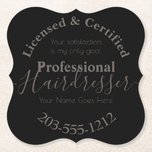 licensierad Hairdresser Advertising HAMbWG Underlä Underlägg Papper