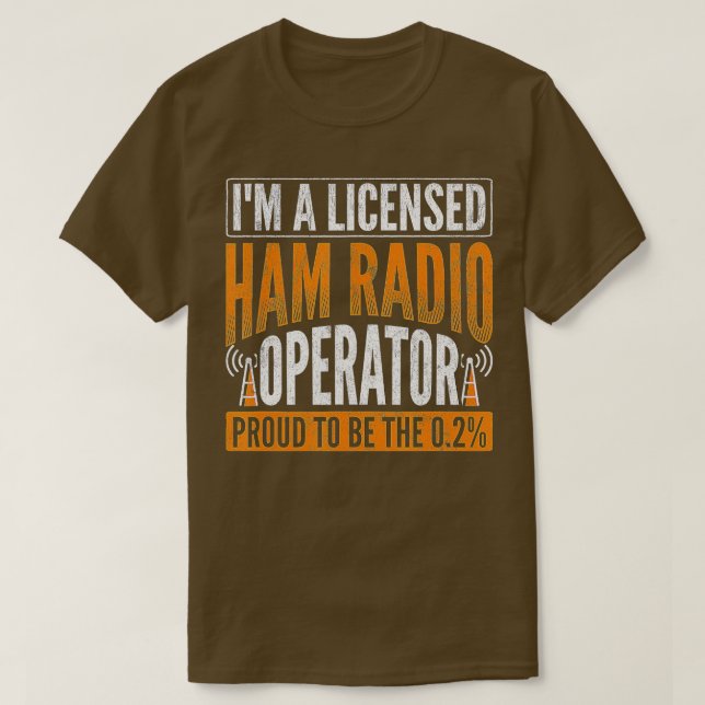 Licensierad Ham Radio Operator Ham Radio T Shirt (Design framsida)