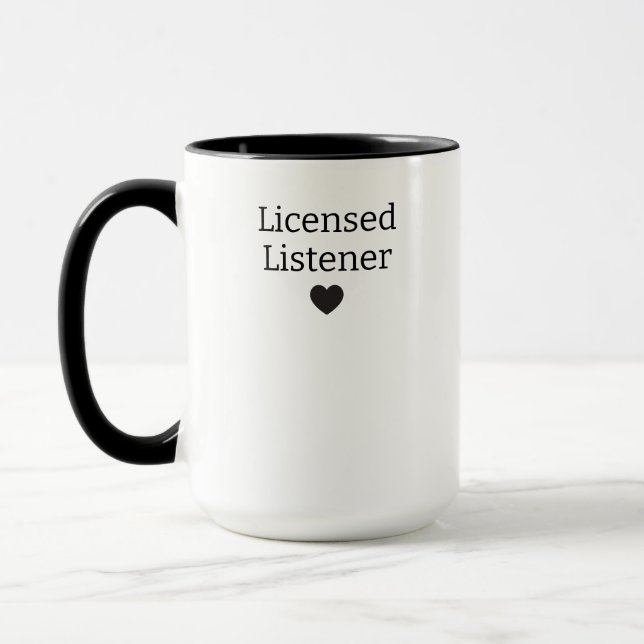 Licensierad Lyssnare, Anpassade mentala hälsoprese Mugg (Vänster)