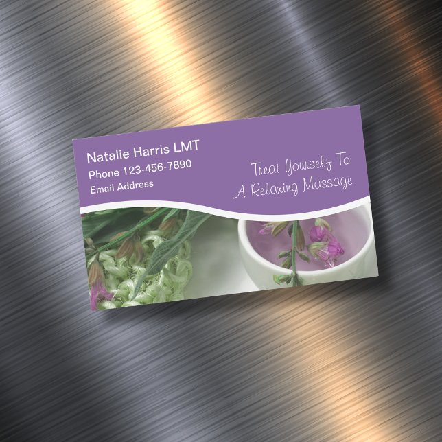 Licensierad massage Therapist Zen Design Magnetiska Visitkort (Skapare uppladdad)