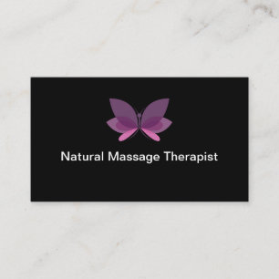 Licensierad massageterapeut Modern Butterfly Visitkort