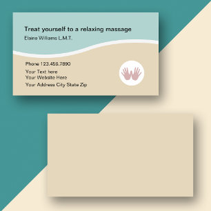 Licensierad massageterapidesign visitkort