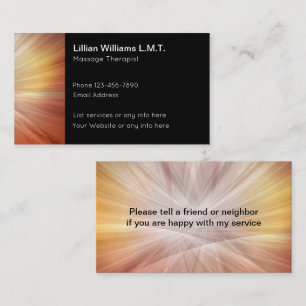 Licensierad massageterapidesign visitkort