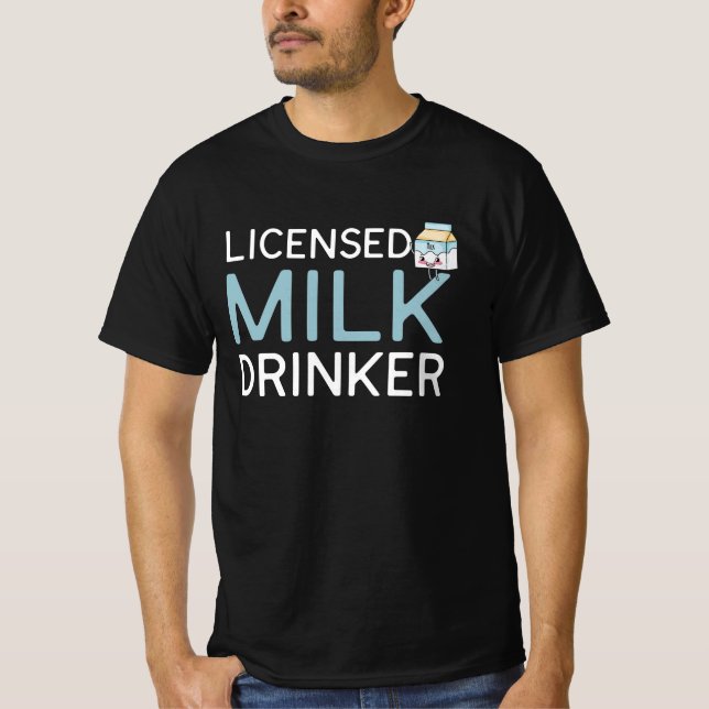 Licensierad Mjölk Drinker, Breakfast Cute Mjölk Bo T Shirt (Framsida)