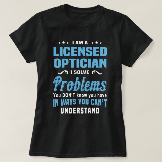 Licensierad Optiker T Shirt (Design framsida)