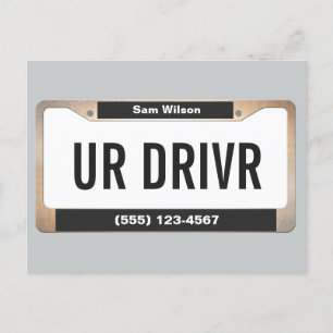 Licensierad plattform för Taxi CAB-servicekort Vykort