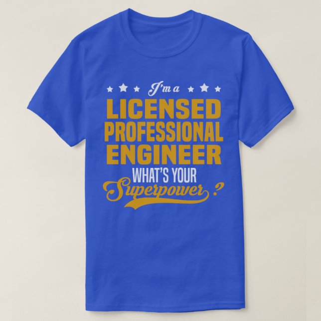 Licensierad Professionell Ingenjör T Shirt (Design framsida)