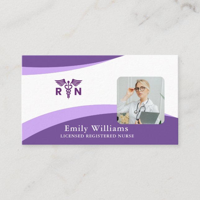 Licensierad registerad sjuksköterskeminimalistisk  visitkort (Framsida)