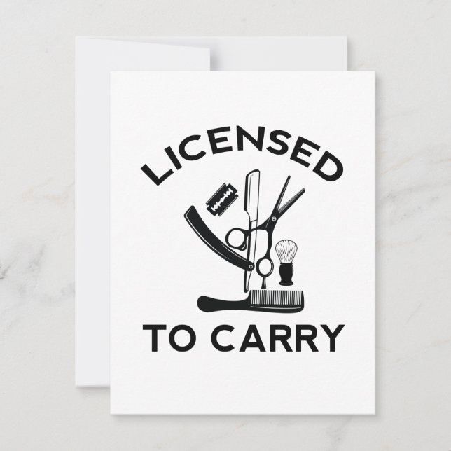 Licensierad till Carry Barber Hairdresser (Framsida)