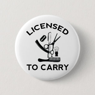 Licensierad till Carry Barber Hairdresser Knapp