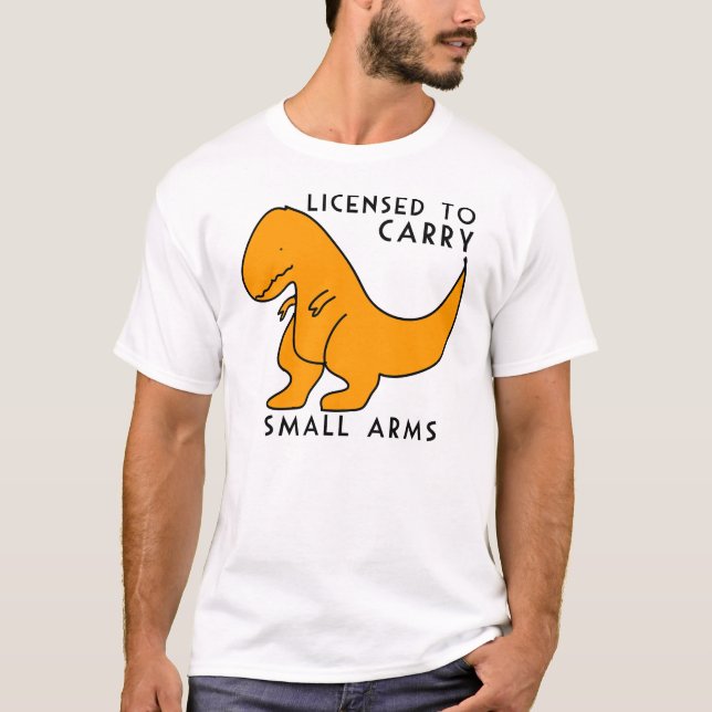 Licensierad till Carry Small Arm T-rex Dinosaur Fu T-shirt (Framsida)