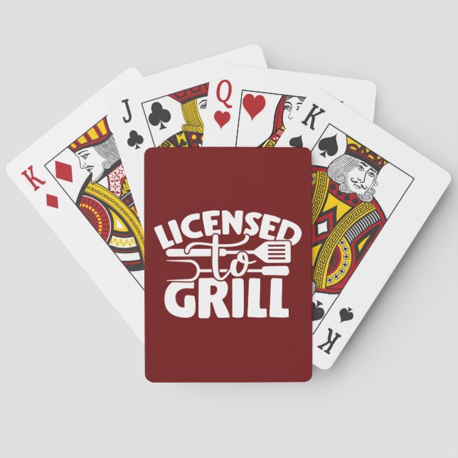 Licensierad till grill casinokort (Baksidan)