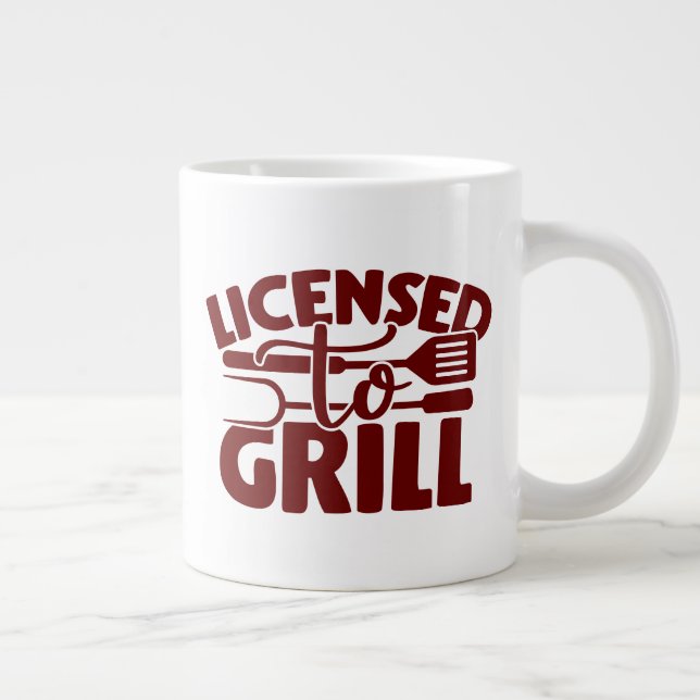 Licensierad till grill jumbo mugg (Höger)