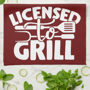 Licensierad till grill kökshandduk