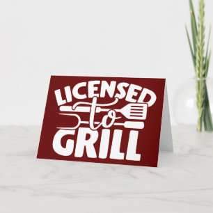 Licensierad till grill kort