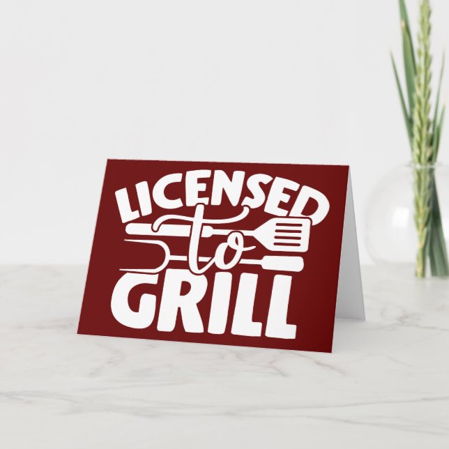 Licensierad till grill kort (Framsida)