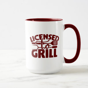 Licensierad till grill mugg