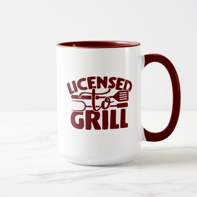 Licensierad till grill mugg (Höger)