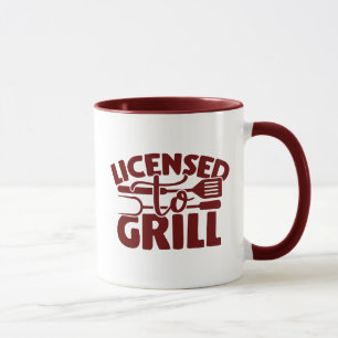 Licensierad till grill mugg
