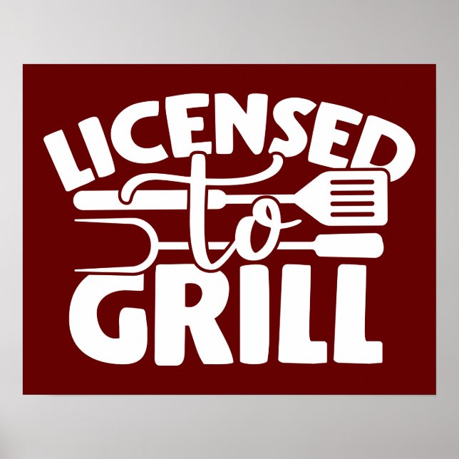 Licensierad till grill poster (Framsidan)