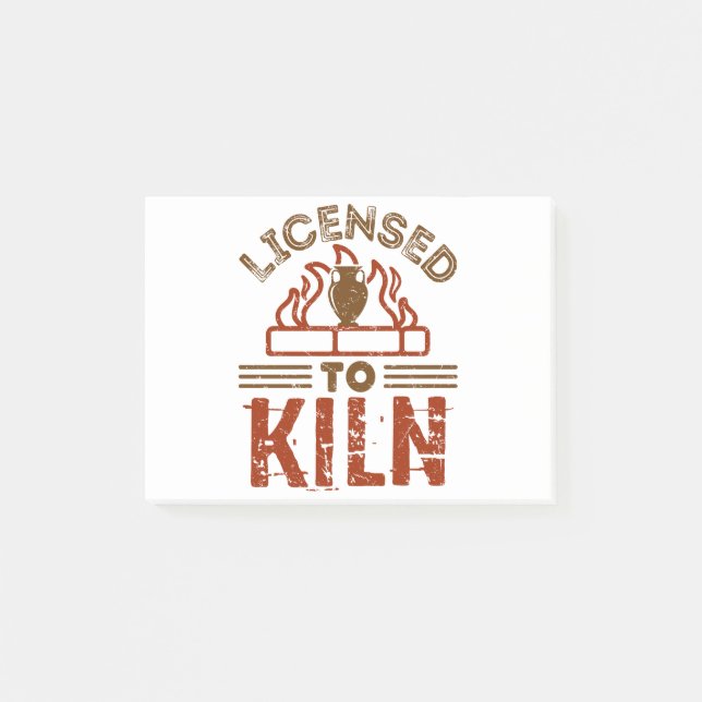 Licensierad till Kiln Pottery Maker Ceramics Post-it Block (Framsida)