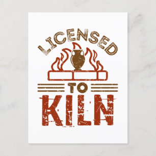 Licensierad till Kiln Pottery Maker Ceramics Vykort
