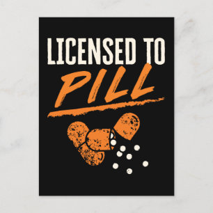 Licensierad till Pill Pharmacist Pharmacy Tech CPh Vykort