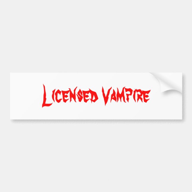 Licensierad vampyr bildekal (Framsidan)