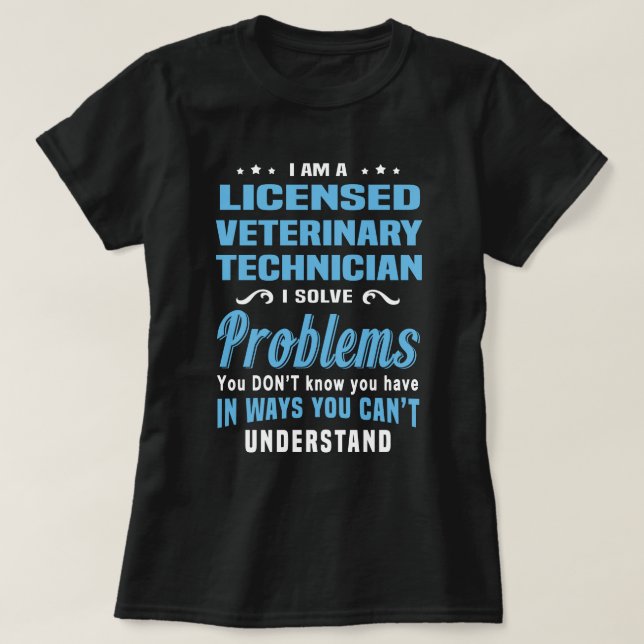 Licensierad veterinärtekniker t shirt (Design framsida)