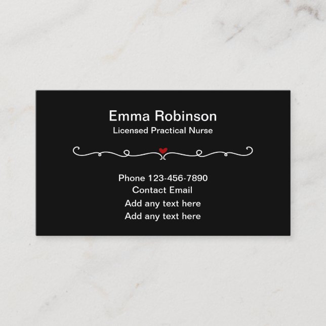 Licensierade praktiska sjukliga medicinska Affärsk Visitkort (Framsida)