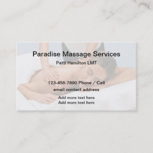 Licensierade visitkort för massageterapi - affär