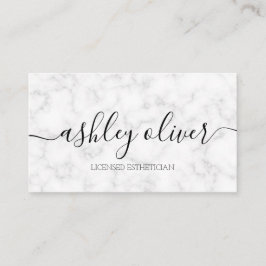 Licensierat Esthetician Marble-Affärskort Visitkort