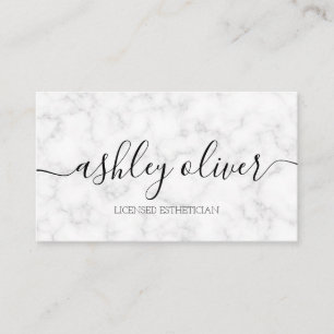 Licensierat Esthetician Marble-Affärskort Visitkort